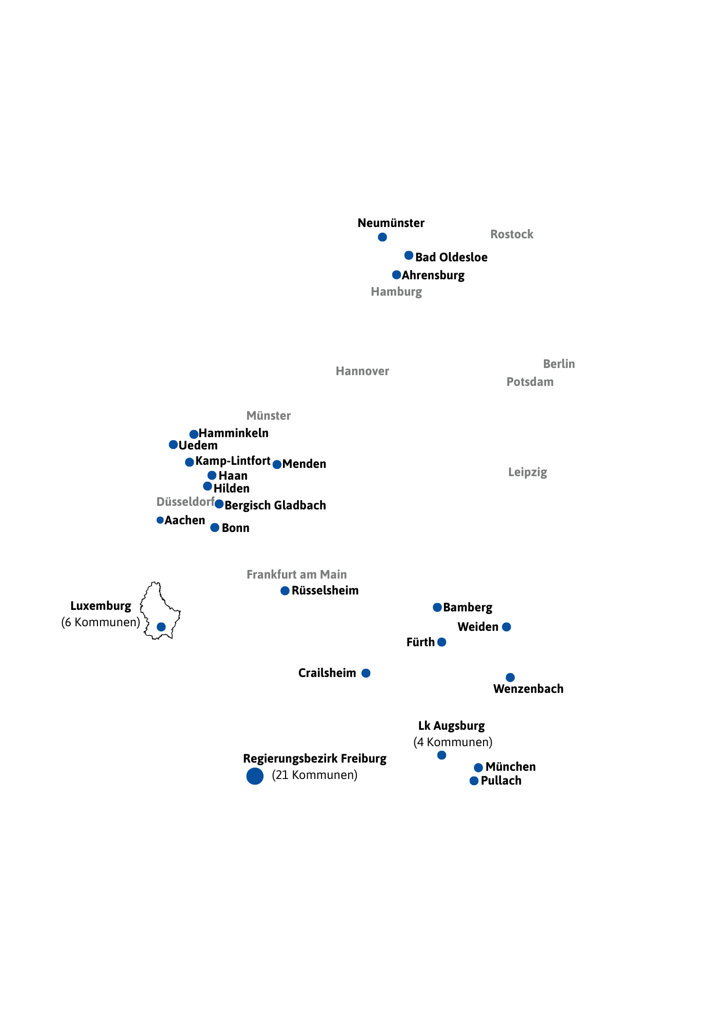 Energiekarawane_Deutschlandweit_canva_weiß_10.25 Deutschlandkarte mit Energiekarawanenstädten